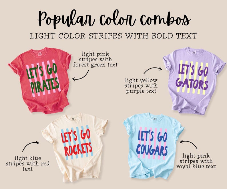 Custom Mascot Comfort Colors® T-shirt, Colorful Game Day Shirt, Personalized School Spirit Tee, Sport Team Shirt, Matching Mascot Tshirts image 15