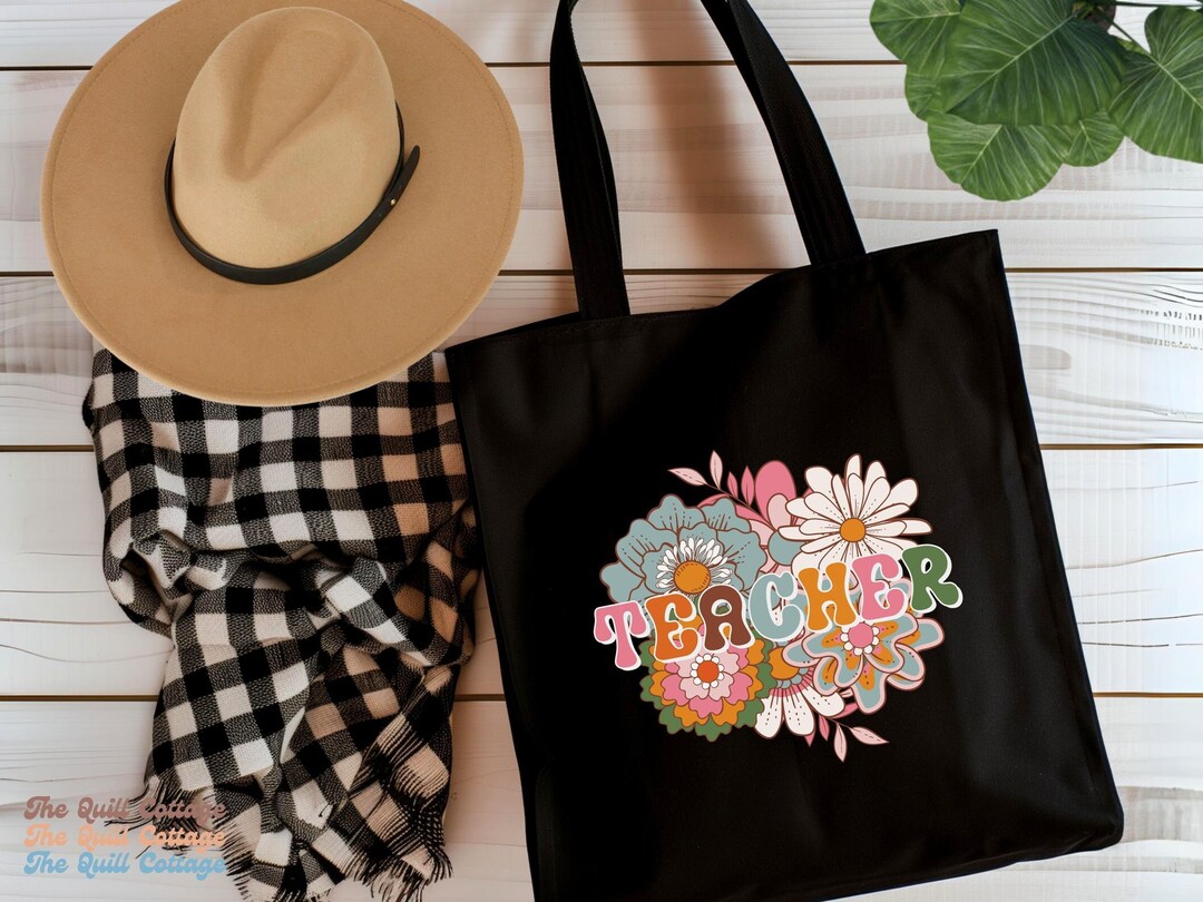 Teacher Tote Bag End of Year Cute Teacher Gift Tote Bag for School ...