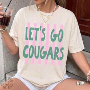 Custom Mascot Comfort Colors® T-shirt, Colorful Game Day Shirt, Personalized School Spirit Tee, Sport Team Shirt, Matching Mascot Tshirts Ivory