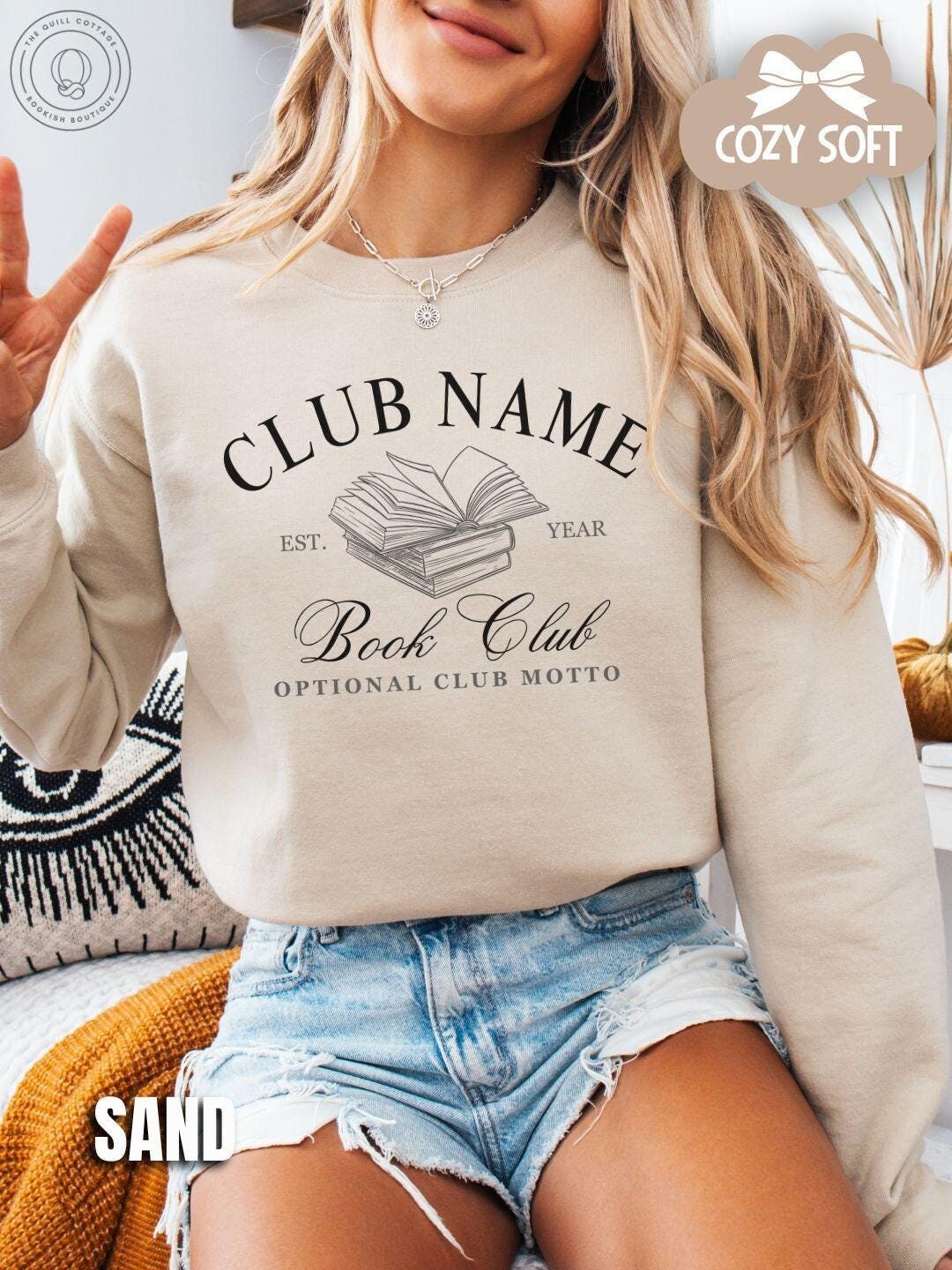 Book Club Personalized Sweatshirt Custom Bookish Sweater Personal Gift For Book Lovers Gift Reading Club Group Gifts For Bookworm Sweatshirt