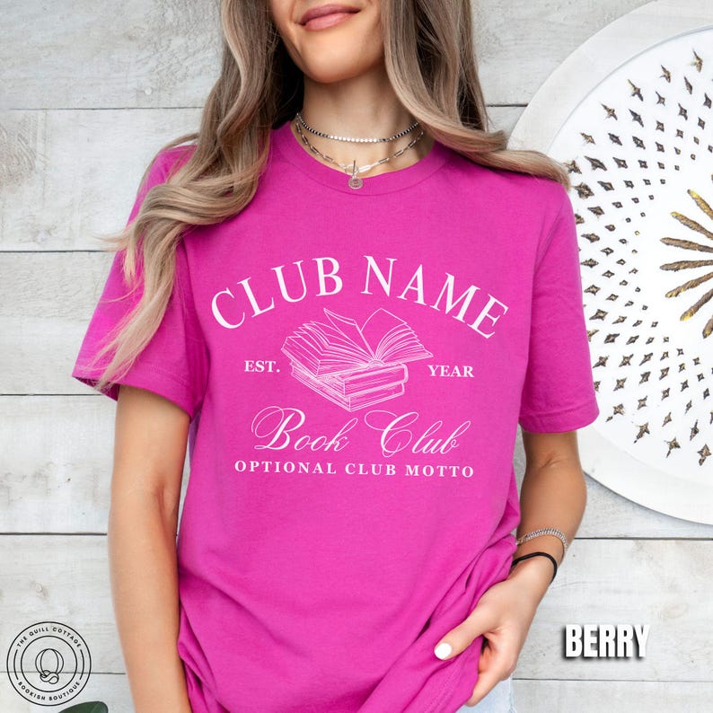 Book Club Personalized Shirts Custom Bookish Shirt Personal Gift For Book Lovers Gift Reading Club Group Shirts Gifts For Bookworm Shirt Berry