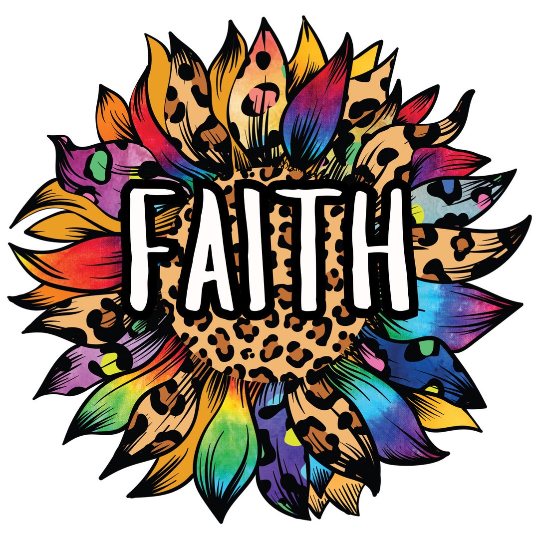 FAITH PNG PNG Sunflower Png Rainbow Sunflower Rainbow Faith - Etsy