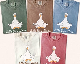 Silly Goose Shirt Comfort Colors Funny Goose, Couple Lover Tee Gift Western Meme tShirt Sarcastic Goose Gifts On The Loose Retro Goose Silly