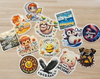 10er Pack - Buchaufkleber für Kindle, Bookish Reader Themed Sticker Pack für Wasserflaschen, Laptops, Tablets