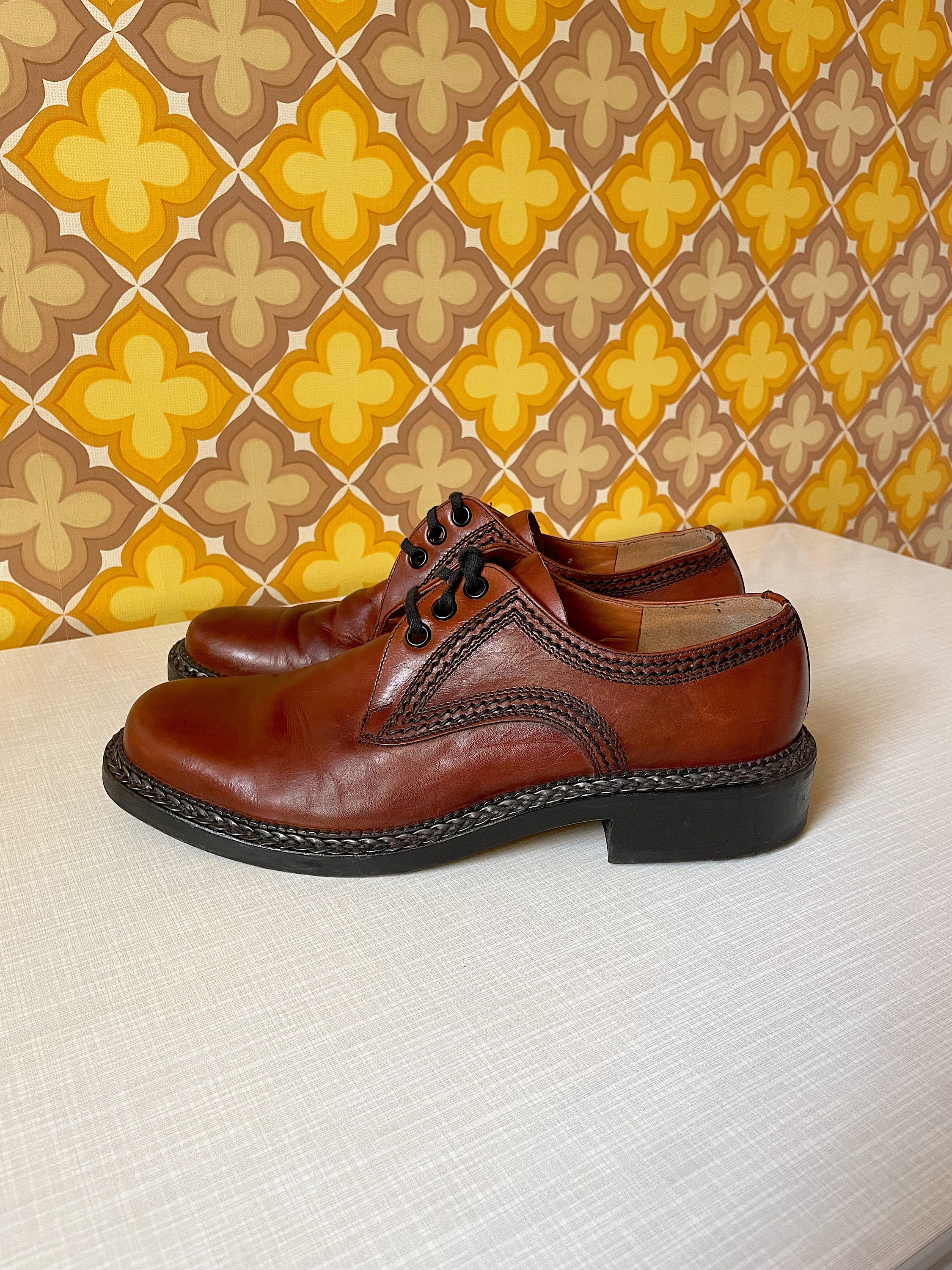 Chaussures Hush Puppies Homme Daim Marron Style Brogue - Taille UK 6 (39.5) - Occasion Très Bon état