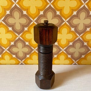 Italian screw pepper mill / salt mill made of wood | Brutalism | 70s | Mid Century | Vintage
