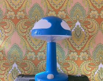 Blaue vintage Ikea Skojig „Cloud“ Tischlampe von Hendrik Preutz aus den 90ern