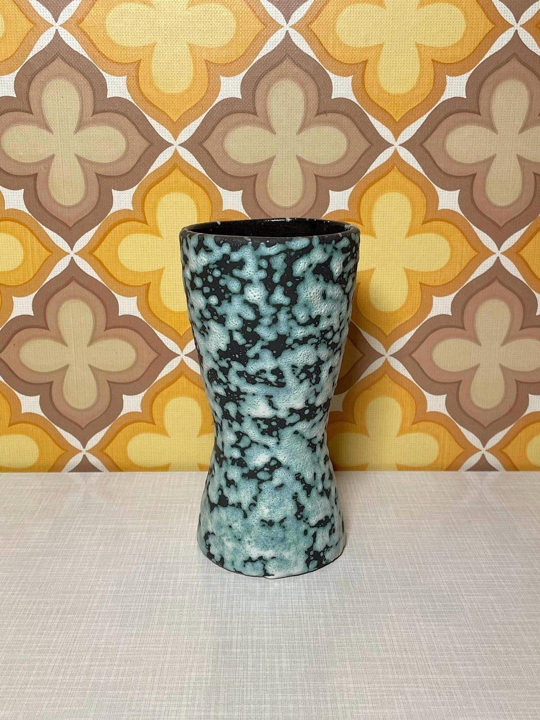 Fat lava 西ドイツ　Scheurich Blue Fat Lava Vase (244 17) by Scheurich Keramik Made in West