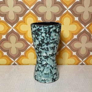 Blue Fat Lava Vase (244 17) by Scheurich Keramik Made in West Germany | Mid Century | 1960s | Vintage