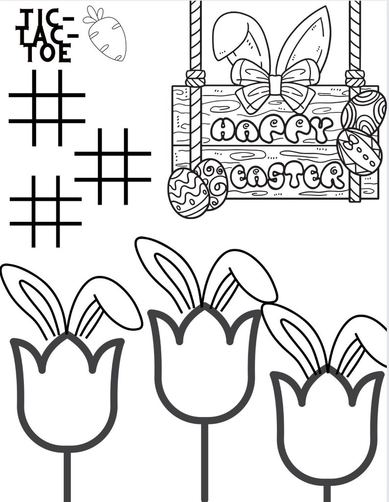 Easter Activity Sheet Easter Worksheet Easter Learning Games Instant Digital Download - Etsy