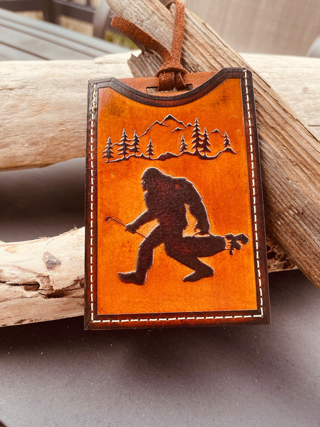 big-foot-bag-tag-leather-golf-bag-tag-leather-personalized-etsy