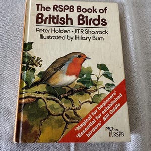 RSPB Book of British Birds | 1982 Edition by Peter Holden | Illustrated by Hilary Burn | Vintage Birdwatching Book | Ornithology Gift