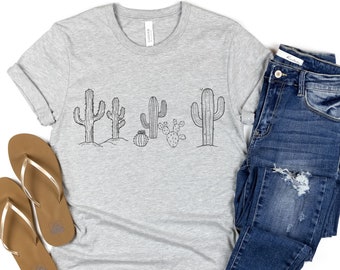 Cactus Graphic Tee - Desert Adventure Shirt