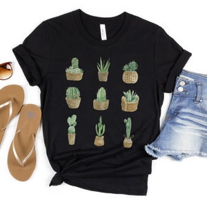 Succulent Short Sleeve T shirt, Plant lover t shirt