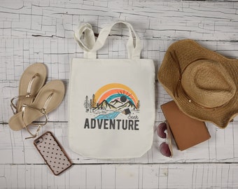 Adventure 100% Cotton Canvas Tote Bag