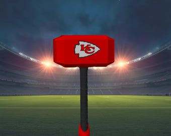 3D Printed NFL Team Hammer Collectible – 3D Printed Sports Fan Display Inspired by Superhero Hammer – Football Memorabilia Gift