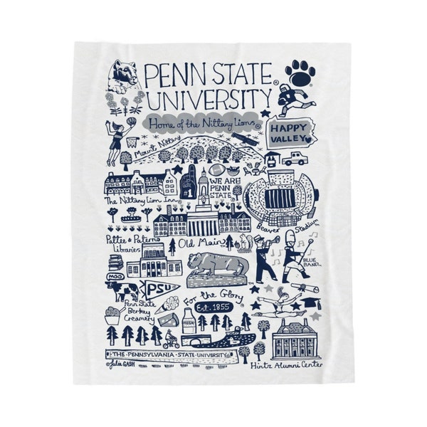 Penn State Blanket | College Blanket | Dorm Decor | Custom College Merch