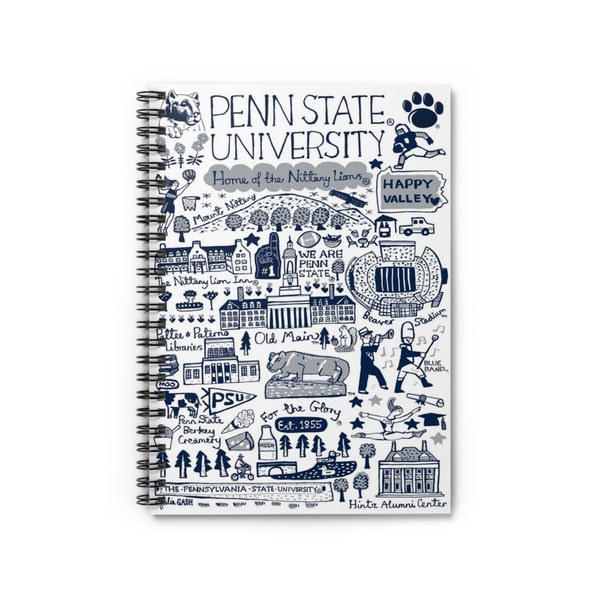 Penn State Spiral Notebook | College Notebook | College Materials | Custom College Merch