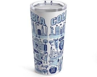 Columbia University 20oz Tumbler | College Tumbler | College Essentials | Custom College Merch