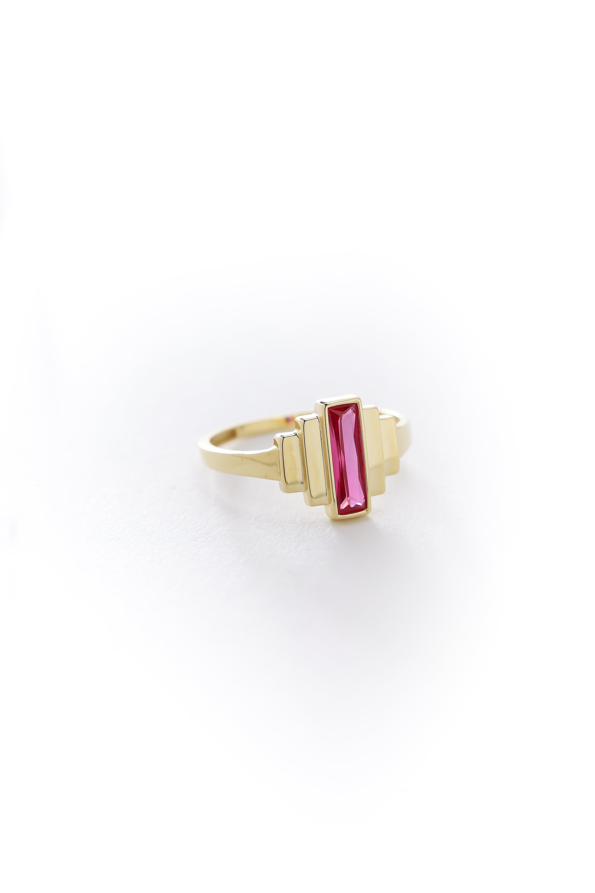 handmade ruby stone stacking ring delicate... 14K Solid Gold Ruby Ring, Stacking Gold Piano Ring, Gold Sticks Ring ...