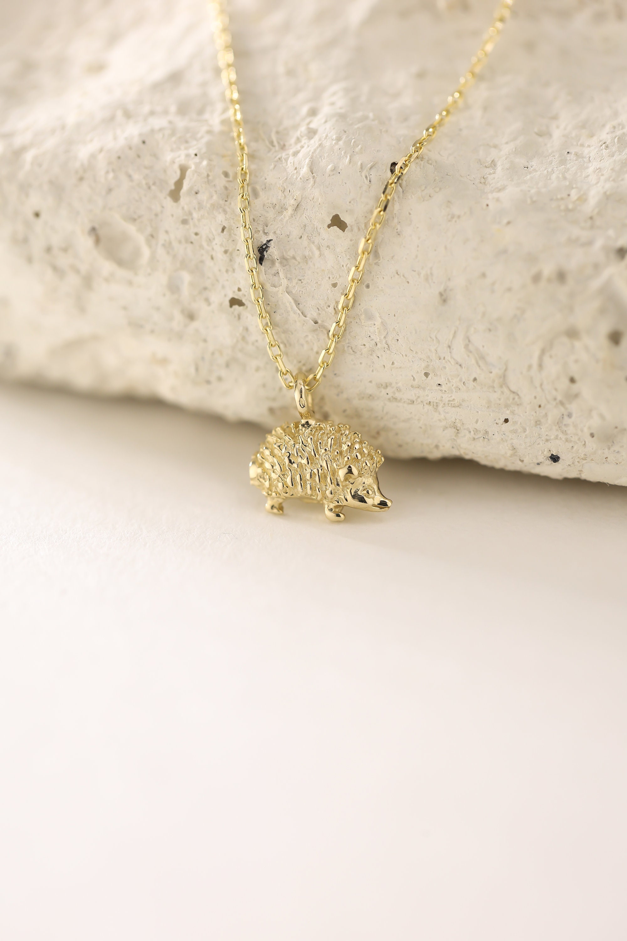 Hedgehog necklace deals gold