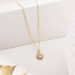 Collana Cristallo Oro 18k - Gioiello Delicato Per Donne, Regalo Matrimonio O San Valentino - Foto 7