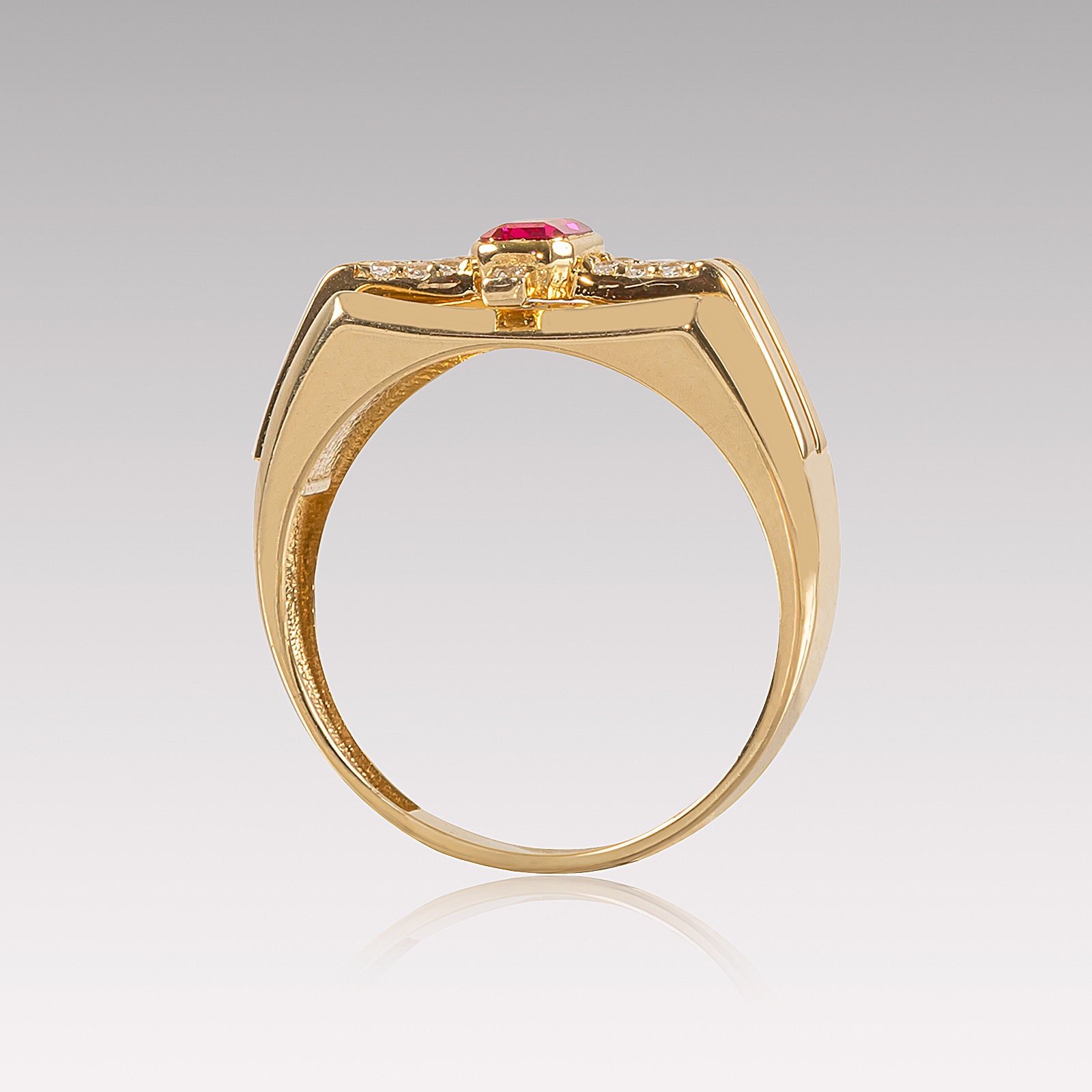 handmade ruby stone stacking ring delicate... 14K Solid Gold Ruby Ring, Stacking Gold Ring, Valentine Gift Her ...