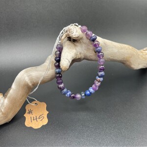 Purple Paste # 145 -  Semiprecious gemstone bracelet    (7&quot;)