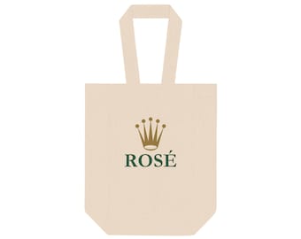 Rosé Wine Bottle Tote Bag, Wine Lover's Gift, Housewarming Party, Wine Tasting Party, Wine Shop, Sommelier Bag, Bridesmaid Gift, Rosé Lover