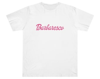 Barbaresco Barb T-Shirt, Italian Wine Lover, Sommelier Gift, Womens Wine Shirt, Red Wine Tee, Wine Tasting Barbi, Pink Retro Doll, Lady Somm