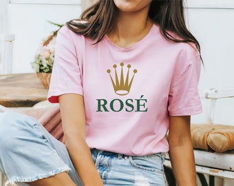 Rosé Unisex T-shirt, Rosé Lover Tee, Wijnproeverij Shirt, Rosé All Day, Yes Way Rosé, Sommelier Cadeau, Roze Champagne, Trendy Wijnshirt