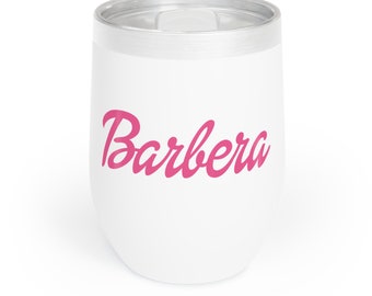 Barbera Wine Tumbler, Italian Wine Lover Gift, Stainless Steel Wine Tumbler, Stemless Wine Glass, Sommelier Gift, Portable Wine Glass