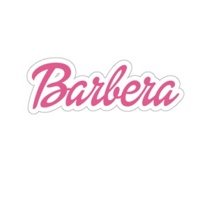 Barbera Wine Barbi Sticker, Italian Wine Lover, Sommelier Vinyl Sticker, Red Wine, Pink Retro Doll, Colorful Playful Cute, Grape Vine Italy image 1