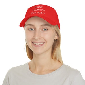 Drink American Wine Again Baseball Cap, Sommelier Gift, Winemaker, Wine Tasting, Wine Shop, Make America Great Again, MAGA Hat, Trump 2024 image 4