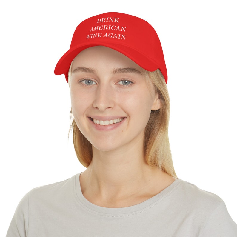 Drink American Wine Again Baseball Cap, Sommelier Gift, Winemaker, Wine Tasting, Wine Shop, Make America Great Again, MAGA Hat, Trump 2024 image 4