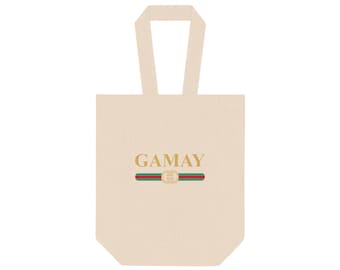 Designer Gamay Wine Tote Bag, Beaujolais Bag, French Wine Lover Bag, Sommelier Gift, Wine Accessory, Wine Tasting, Wine Club, Wine Shop Bag