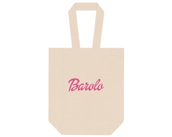 Barolo Wine Bottle Tote Bag, Wine Tasting Bag, Wine Club Gift, Wine Bottle Holder, Sommelier, Barolo Barbi, Wine Shop Tote, Winery Trip