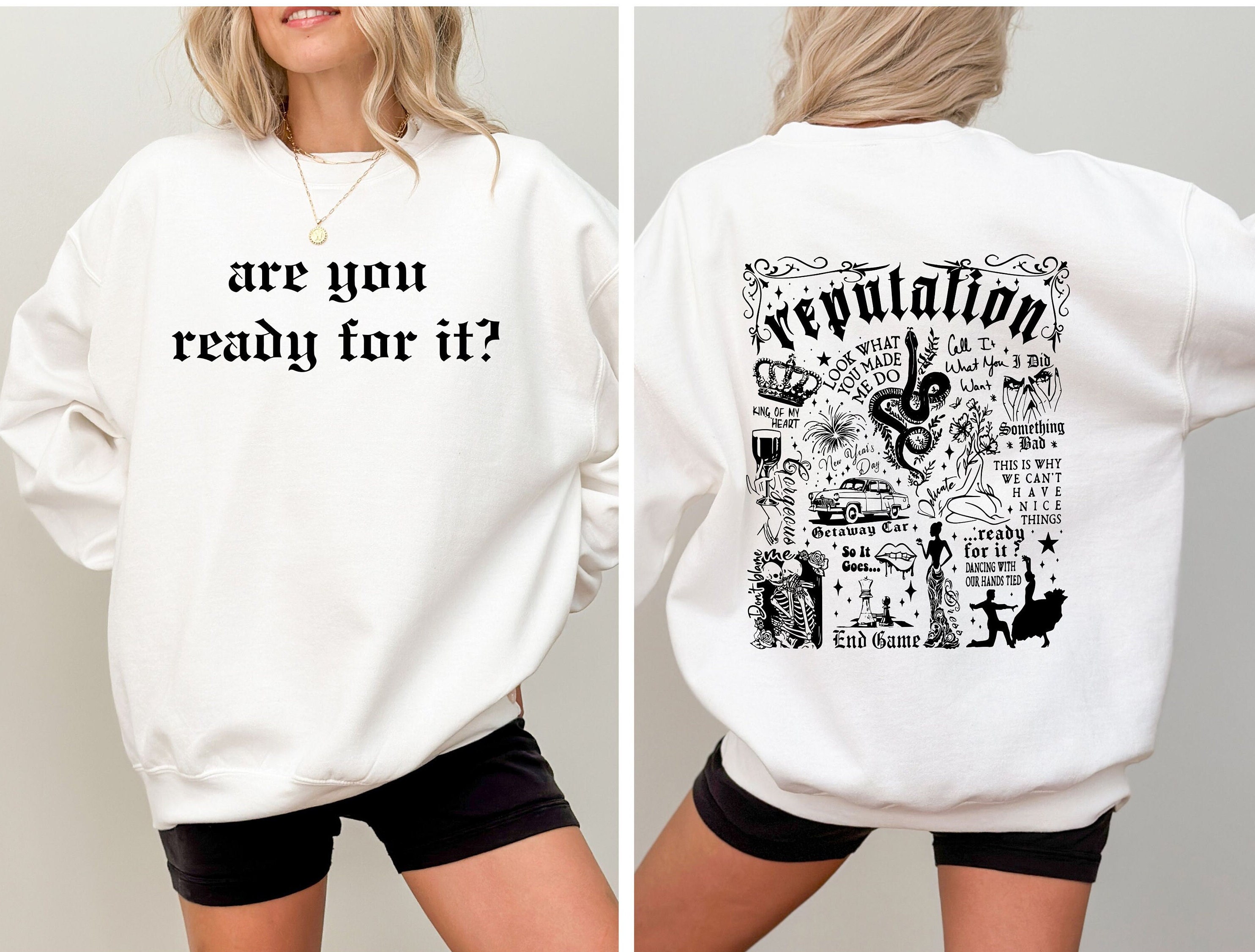 Vintage Reputation Are You Ready for It Sweatshirt Reputation Song Sweatshirt Reputation Album Sweatshirt Swiftie Sweatshirt Rep Etsy UK