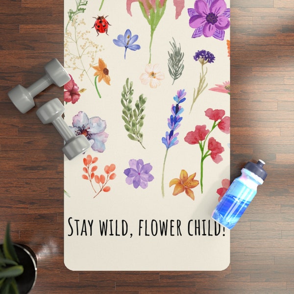 Stay Wild Flower Child Yoga Mat