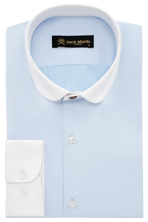 blue herringbone dress shirt 009 TF SC