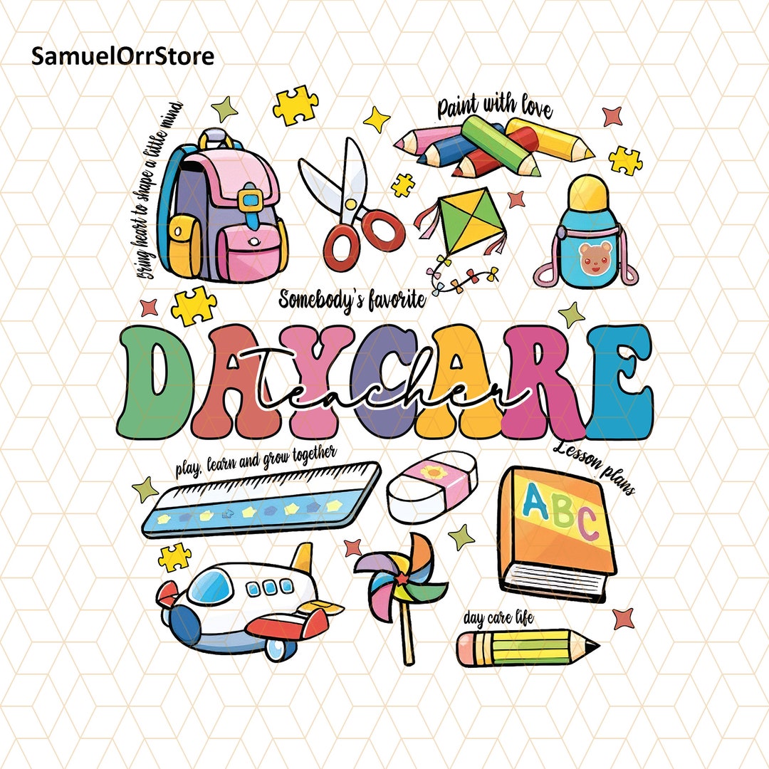 Retro Daycare Png, Daycare Tour Png, Daycare Staff Crew, Childcare
