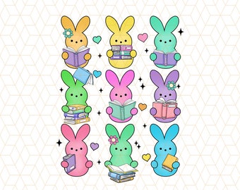 Easter Bunny Book Lover Png, Every Bunny Loves To Read Png, Easter Teacher Png, Easter Reading Book, Read Books Be Kind, Bookish Rabbit Png