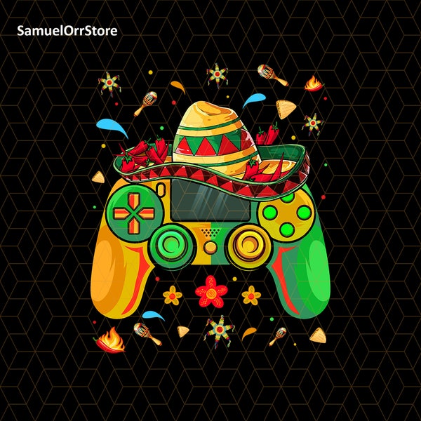 Gamer Happy Cinco De Mayo Png, Funny Video Gaming Controller Png, Cinco De Mayo Party Png, Gaming Lover Gift, Nacho Gaming Png, Gamer Png