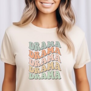 Love Drama Club Baby Pink & White Design T-Shirt