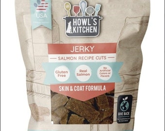 Howls Kitchen Salmon Jerky Cuts Formula pelle e cappotto - 6.5 Once