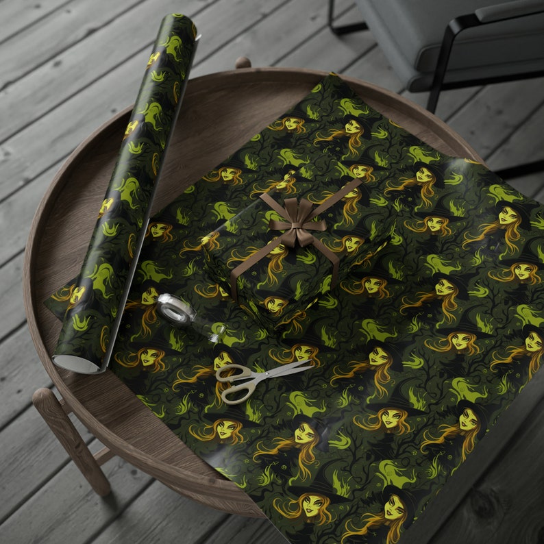 Wicked Rapping Paper Wicked Witches - Witch Halloween Wrapping Paper- A Spellbinding Wrap ...