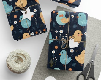 Chickadee Delight Wrapping Paper - Baby Chicks Easter Gift Wrap