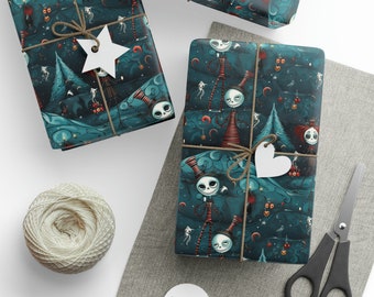 Nightmare Provoking Christmas Wrapping Paper - A Spooky and Enchanting Gift Presentation