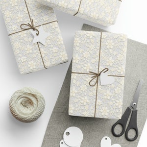 Bridal Bloom Lace Wrapping Paper - Delicate Lace Wedding Gift Wrap