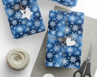 Winter Wonderland Wrapping Paper - Snowy Surprises Gift Wrapping Paper - Flurry Festivities Christmas Gift Papers